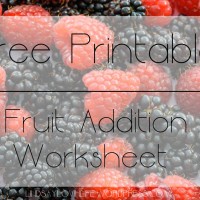 Free Printable Fruit Addition Worksheet