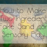 How to Make Two Ingredient Fake Sand for Sensory Play